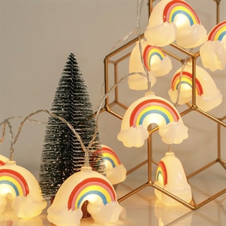 LED lyskæde med regnbuer